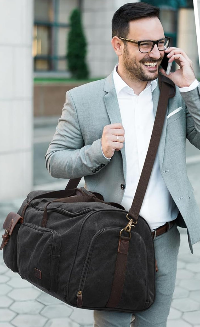 Dluxe Ave. Convertible Garment Duffle Bags for Travel Suit/ Carry on Luggage with Toiletry Bag