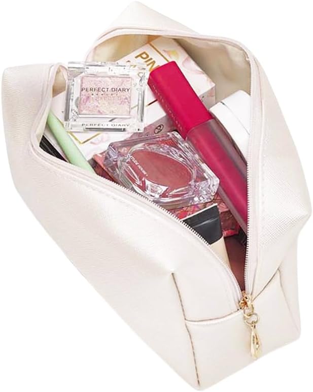 Dluxe. Ave. 3Pcs  Large Cosmetic Bag/ White