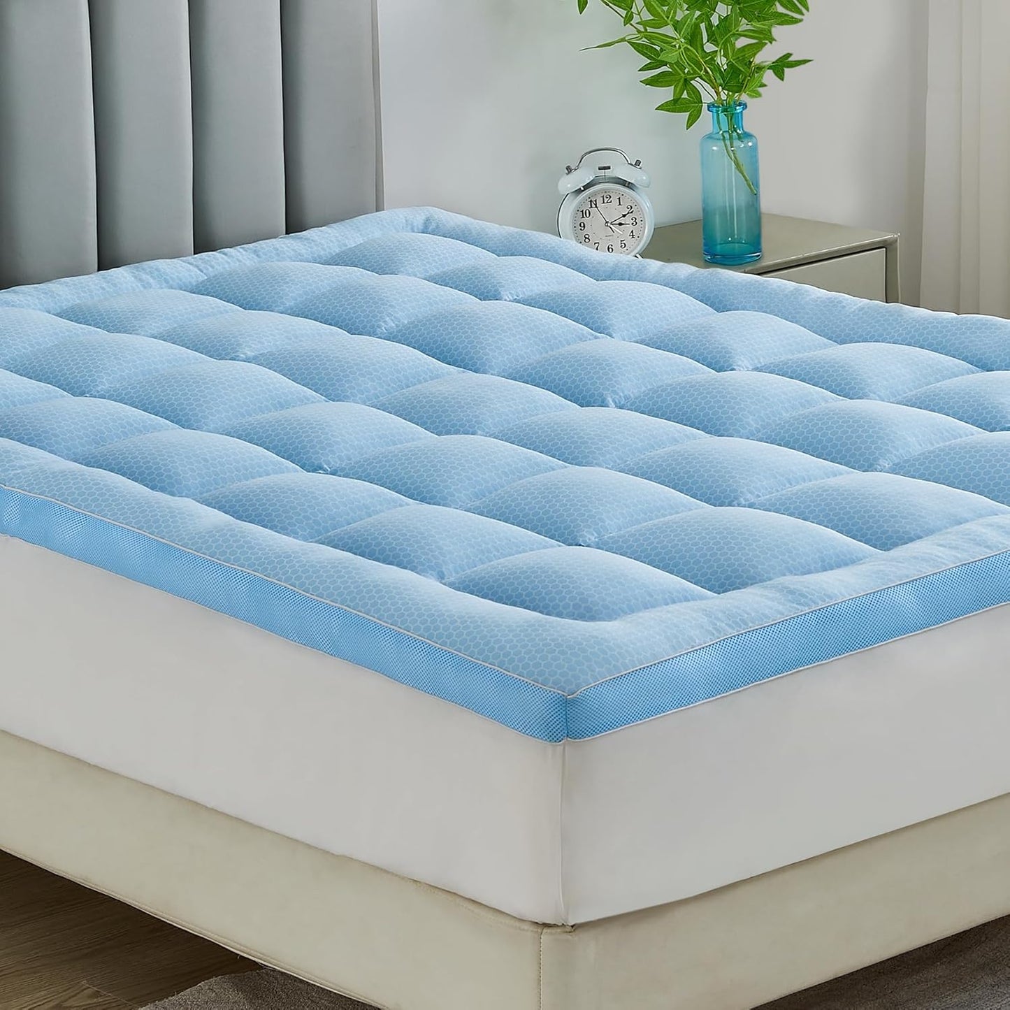 Dluxe Ave. ( KING ) Pillow Top Mattress Topper, Cooling Mattress, with 8"-21" Deep Pocket