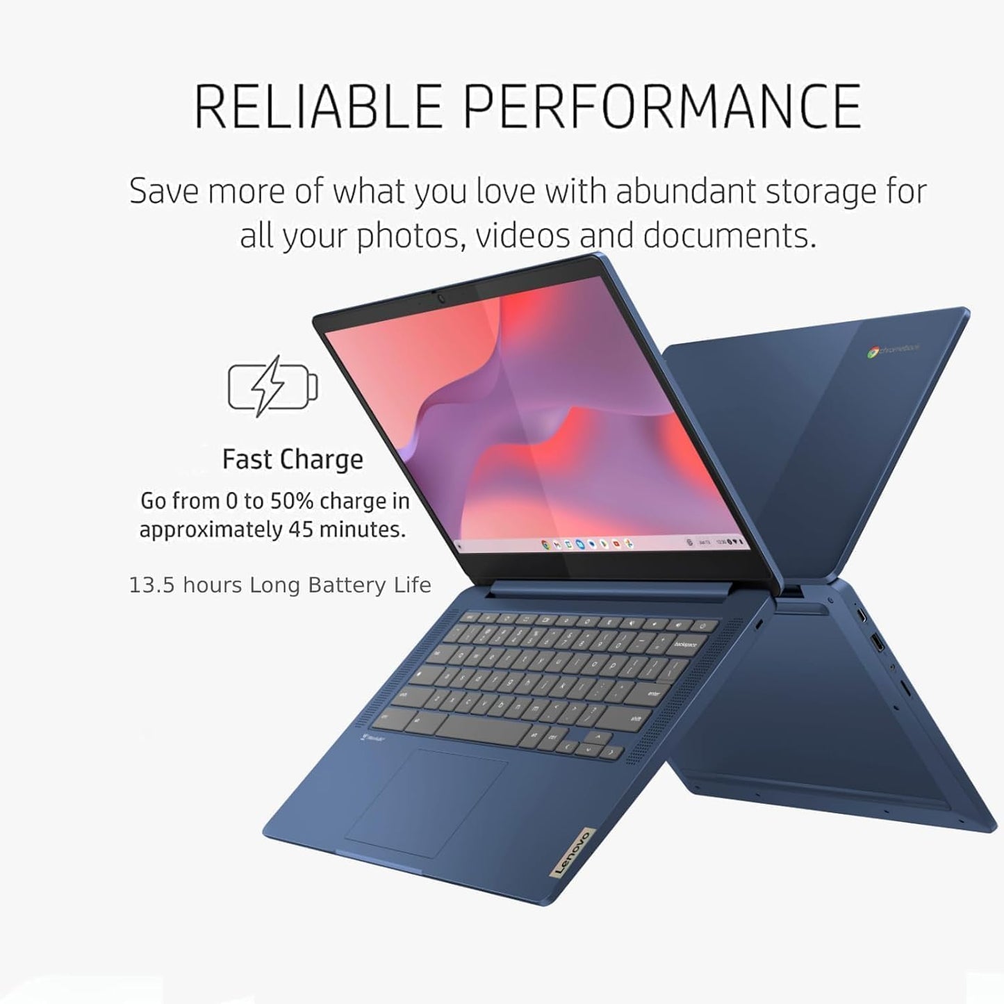 Dluxe Ave. Lenovo 2024 Slim 3 Chromebook Laptop 14" FHD Touchscreen MediaTek Kompanio 520 4GB RAM 64GB