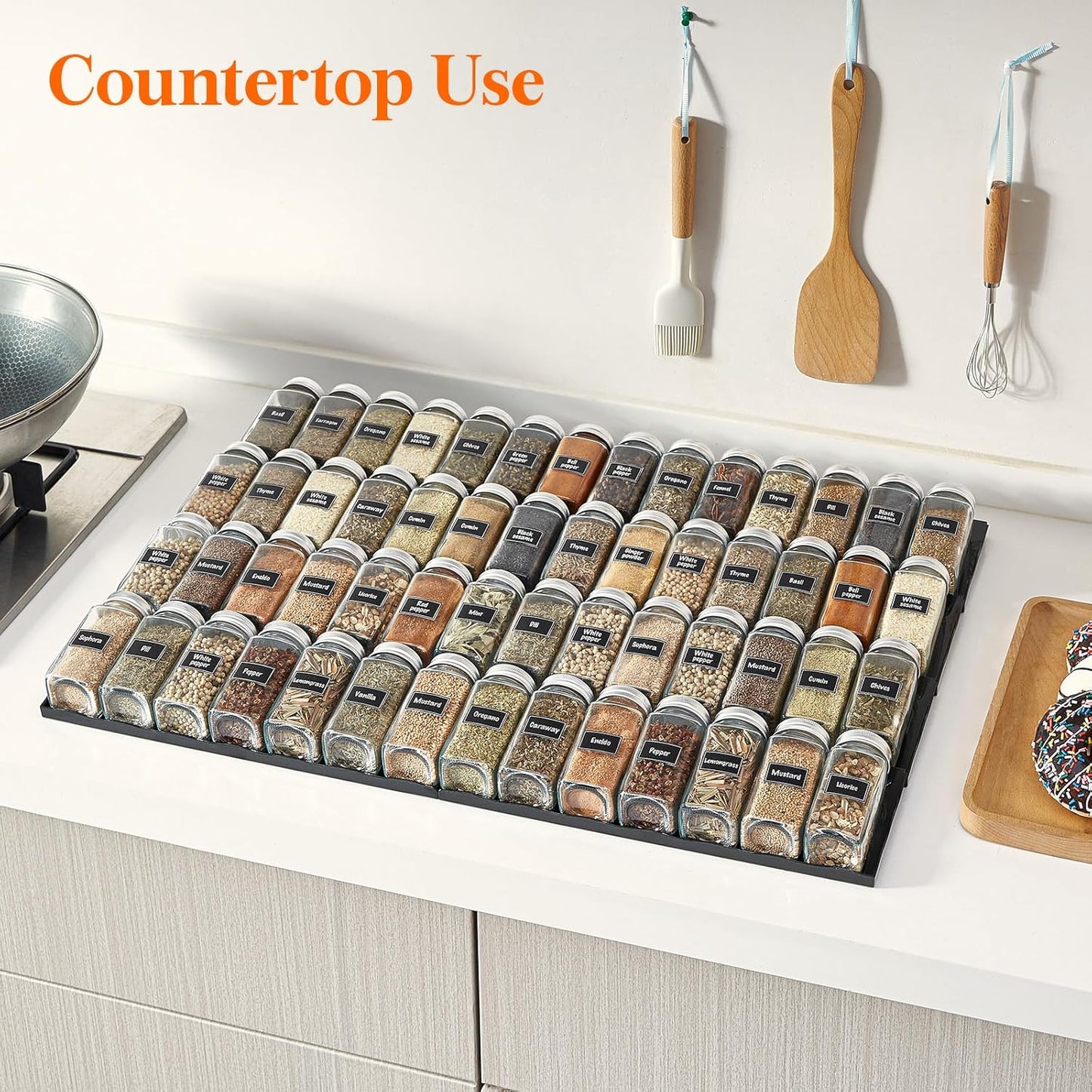 Dluke Ave.Plastic Adjustable Spice Drawer Organizer/ Expandable