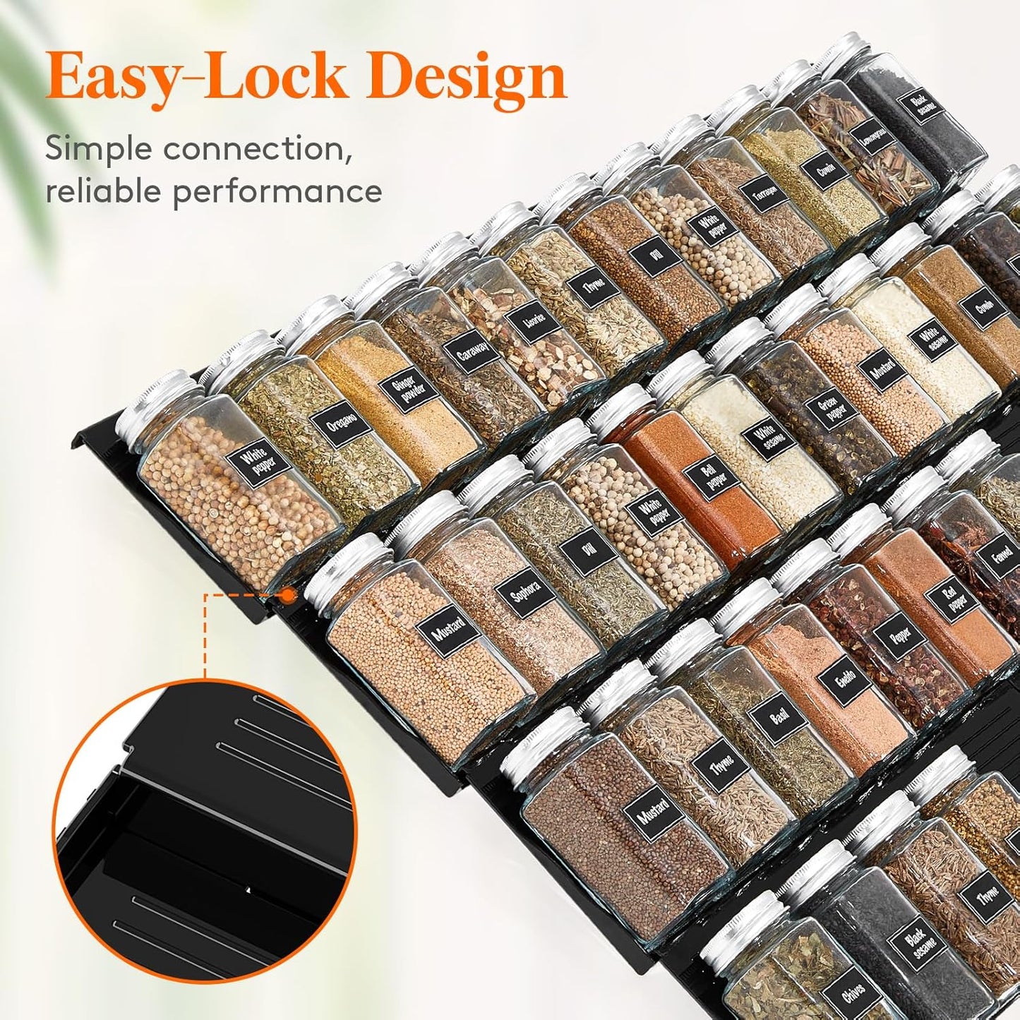 Dluke Ave.Plastic Adjustable Spice Drawer Organizer/ Expandable