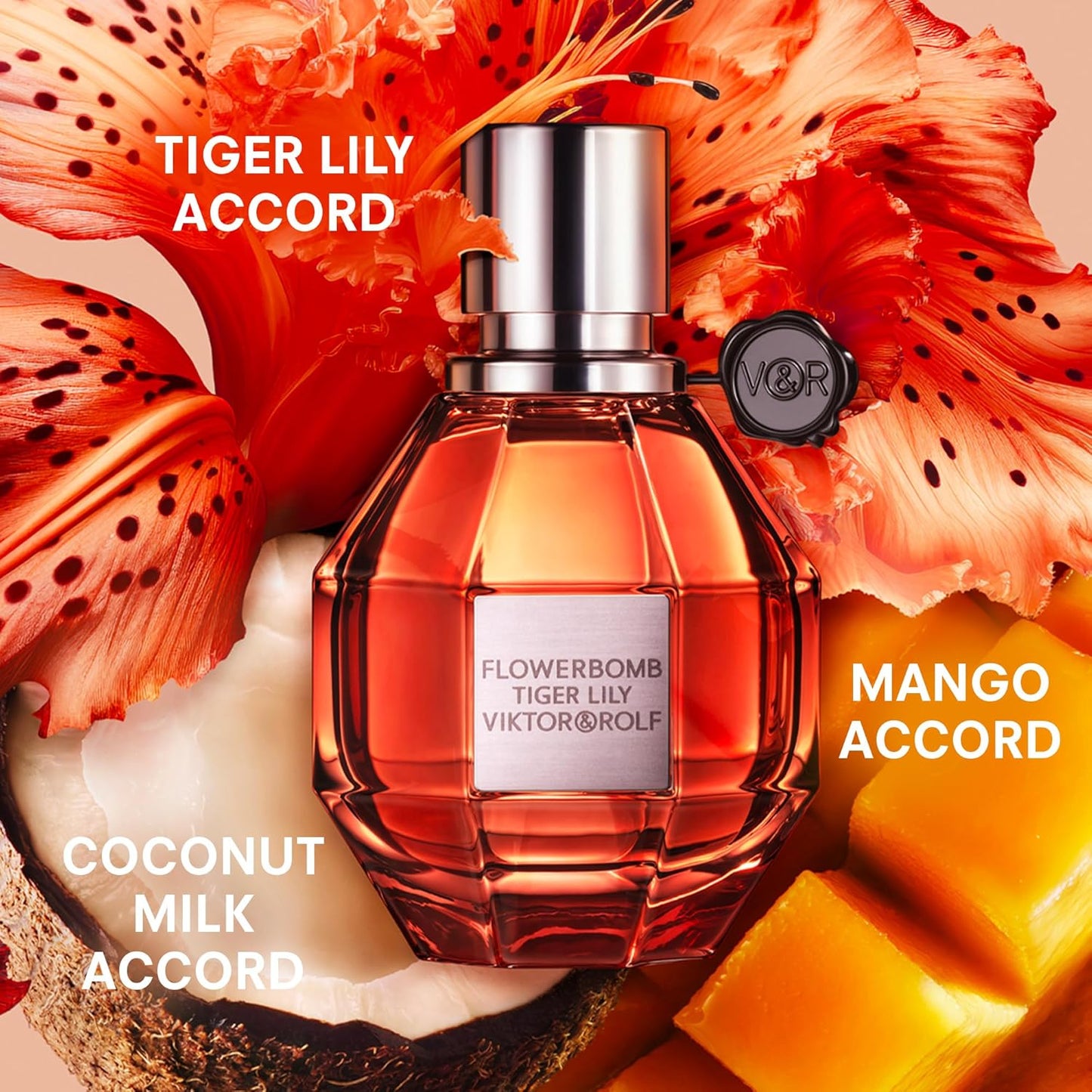 Dluxe Ave. Viktor&Rolf - Tiger Lily Eau de Parfum - Womens Perfum - Floral Ambery & Fruity - With Notes of Coconut & Mango - 3.4 Fl Oz