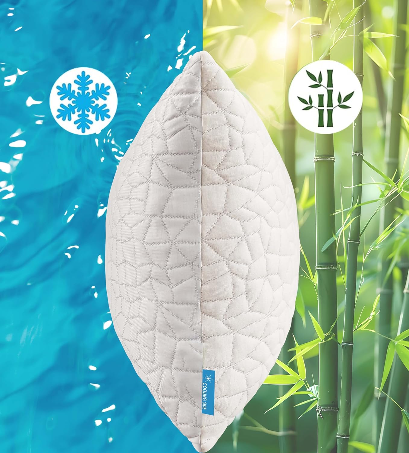 Dluxe Ave ( QUEEN ) Cooling Pillows { ADJUSTABLE } Shredded Memory Foam ,Set of 2, Luxury Hotel Quality