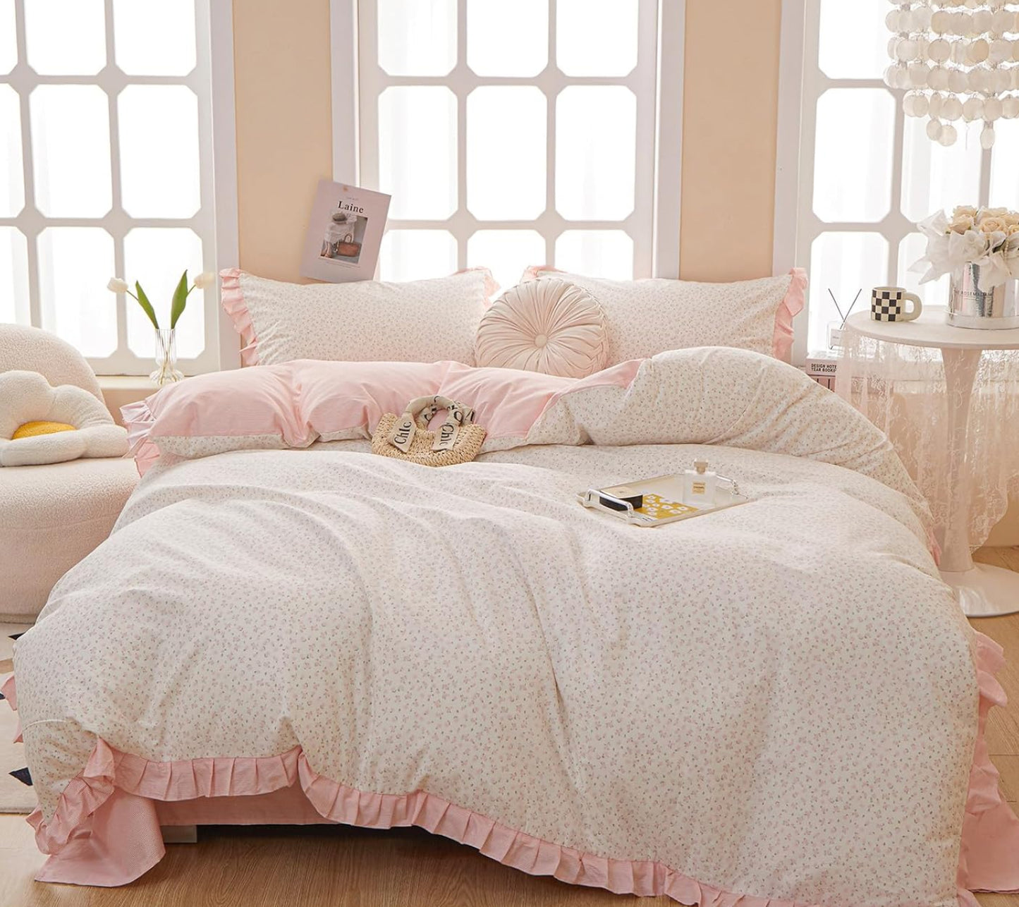 Dluxe Ave. ( QUEEN) {Duvet Cover} Bedding Set/ Floral
