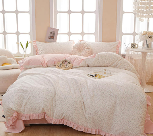 Dluxe Ave. ( QUEEN) {Duvet Cover} Bedding Set/ Floral