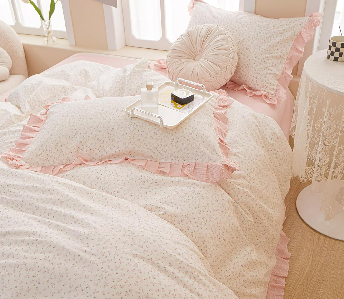 Dluxe Ave. ( QUEEN) {Duvet Cover} Bedding Set/ Floral
