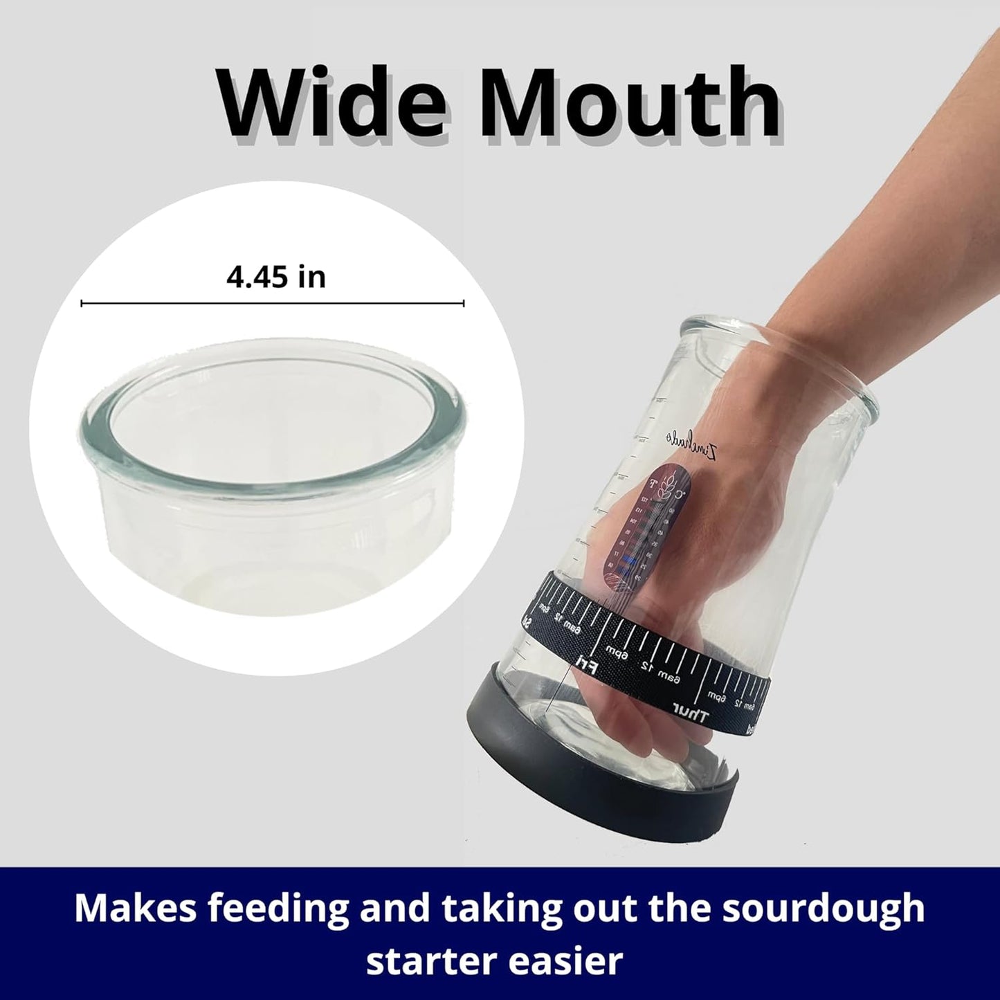 Dluxe Ave. Zimchado Sourdough Starter Kit 40 Oz Real Glass  Sourdough Bread baking Supplies (Black) (OUT OF STOCK)