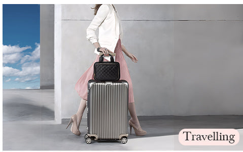 Dluxe Ave. Travel Toiletry Bag with Mirror