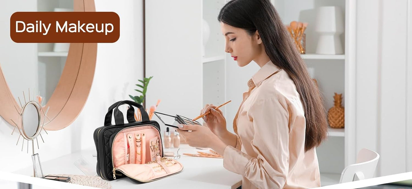 Dluxe Ave. Travel Toiletry Bag with Mirror