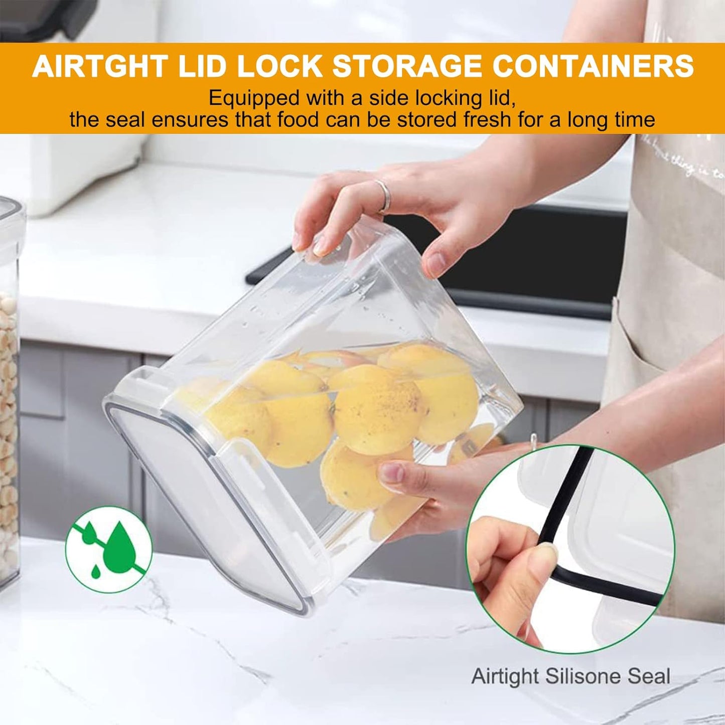 Dluxe Ave.28 Pack Airtight Food Storage Containers with Lids/ BPA Free/ Clear