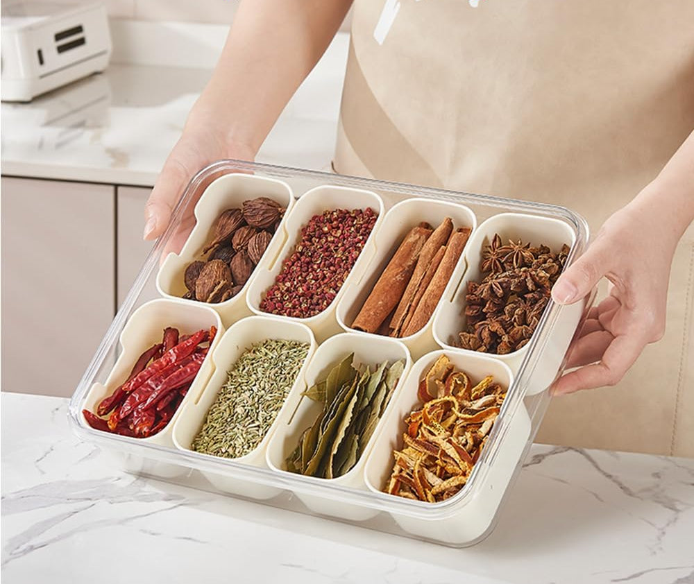 Dluxe Ave.Divided Serving Tray with Lid and Handle/ 2 Pack