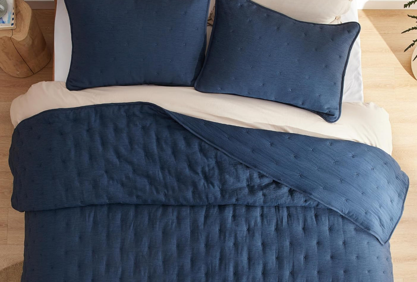 Dluxe Ave. ( KING/ CALI. KING)  3 Pieces  Set, Navy