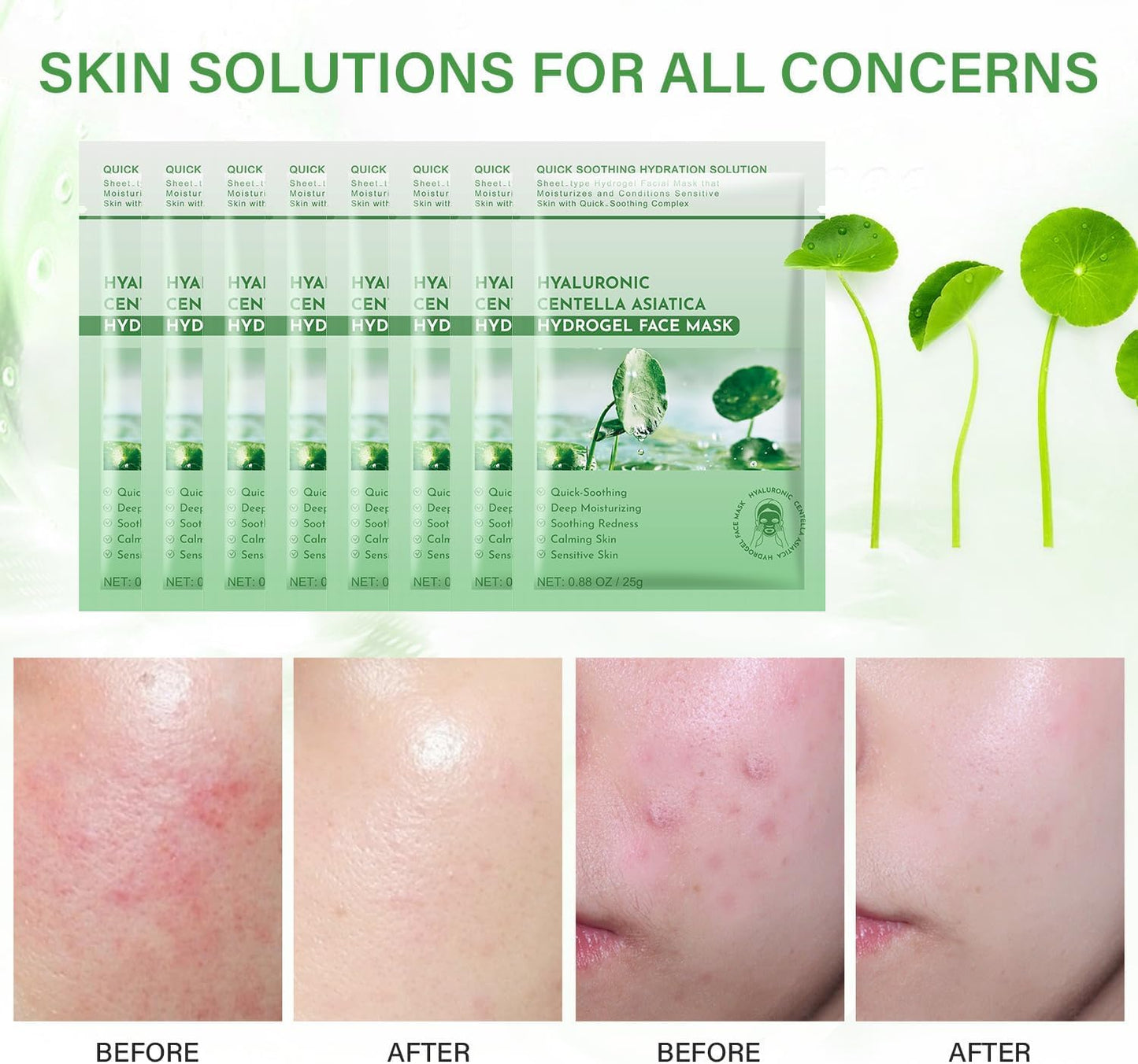 Dluxe Ave.  Centella Asiatica Calming Facial Masks