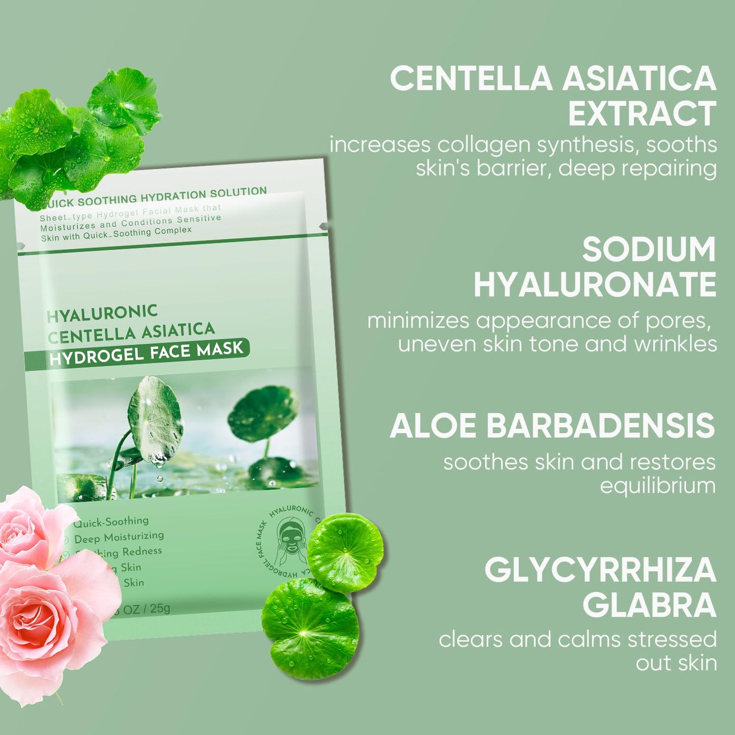 Dluxe Ave.  Centella Asiatica Calming Facial Masks