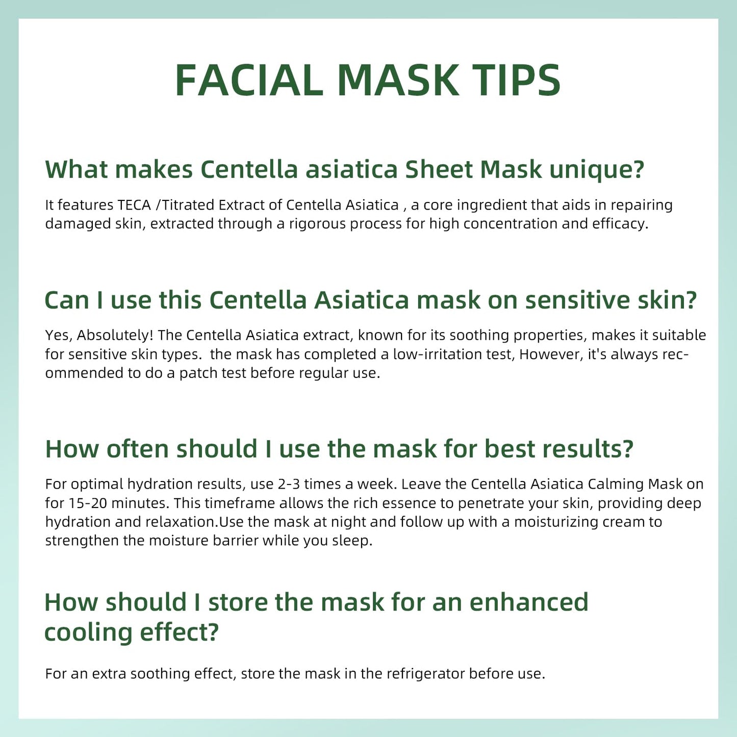 Dluxe Ave.  Centella Asiatica Calming Facial Masks