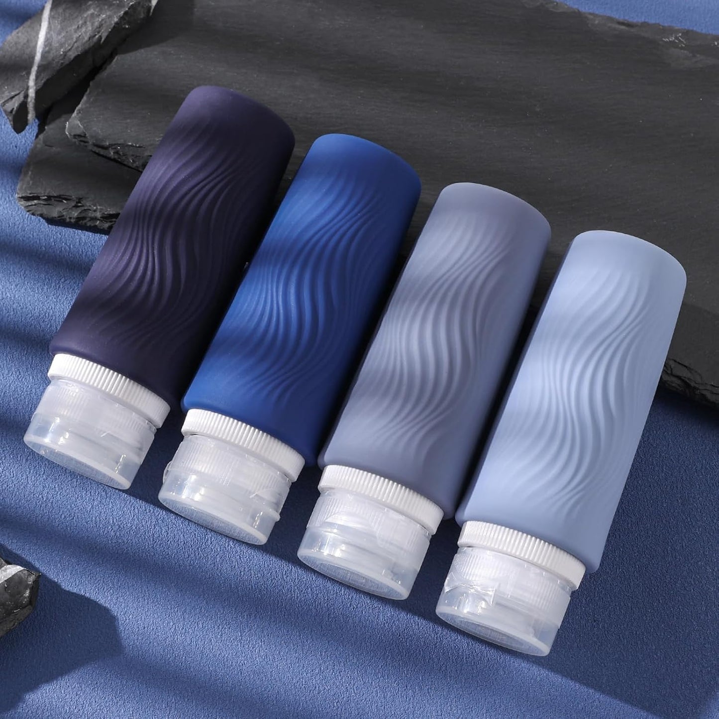 Dluxe Ave. Travel Bottles for Toiletries/ TSA Approved/ 3oz  BPA Free/ Leak Proof / 4 Pack
