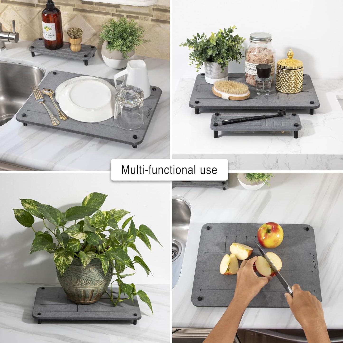 Dluxe Ave. Dry Stone Drying Mat for Kitchen Counter |  15.7"(L) × 11.8"(W)