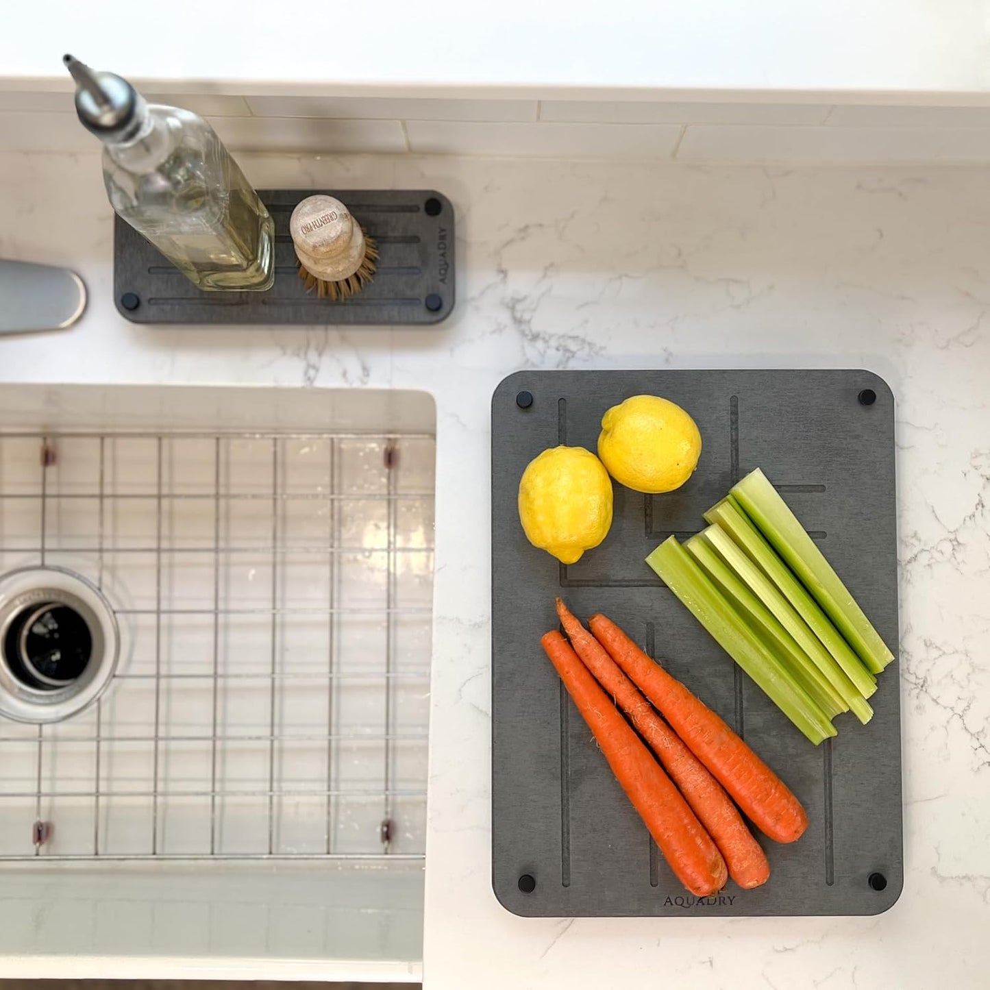 Dluxe Ave. Dry Stone Drying Mat for Kitchen Counter |  15.7"(L) × 11.8"(W)