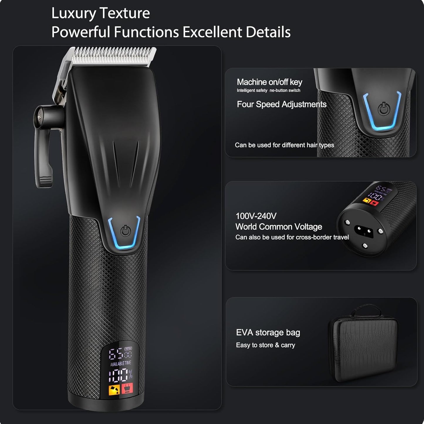 Dluxe Ave.  Professional Hair Clippers Set