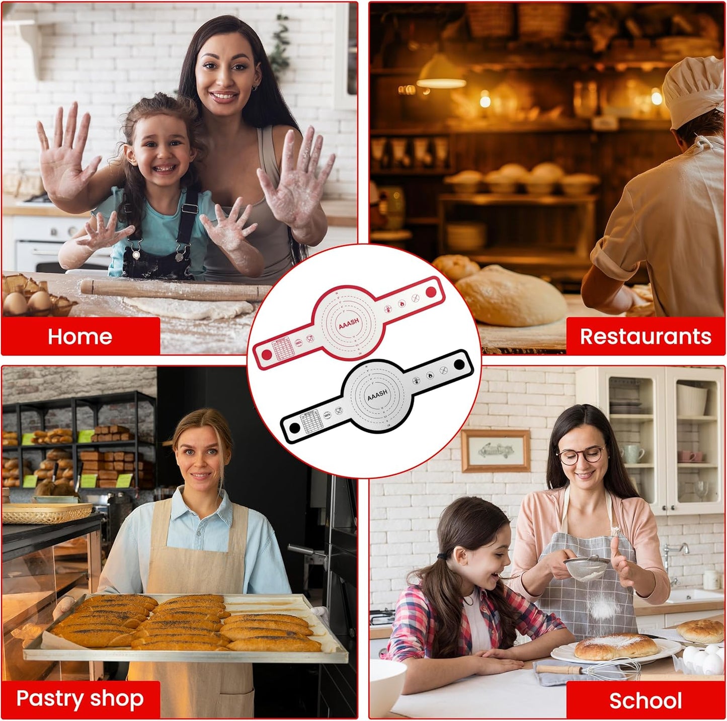 Dluxe Ave. Silicone Bread Sling Oven Liners/Set of 2 Reusable Long Handles