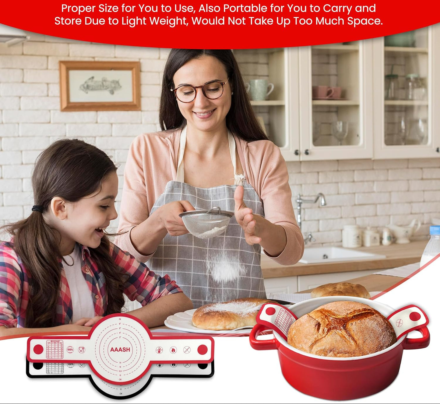 Dluxe Ave. Silicone Bread Sling Oven Liners/Set of 2 Reusable Long Handles