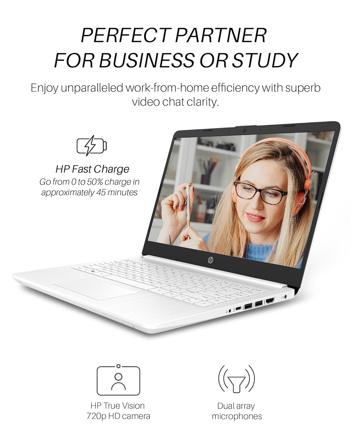 Dluxe Ave. HP 14 Laptop UltraLight Notebook 16GB RAM 320GB Storage(64GB eMMC+256GB MSD)