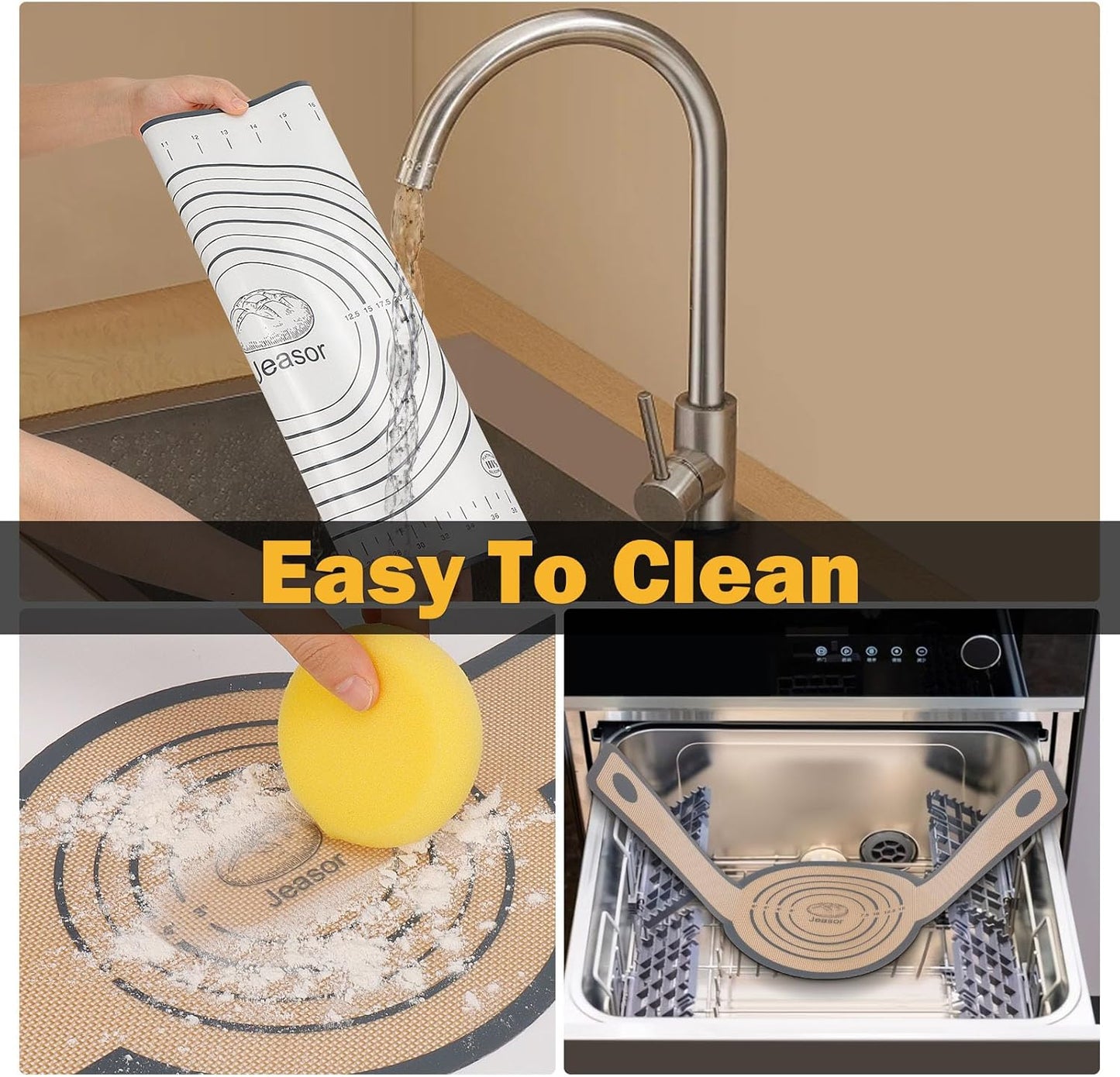 Dluxe Ave. Silicone Baking Mat Set 3 PCS/Bread Sling with Long Handles