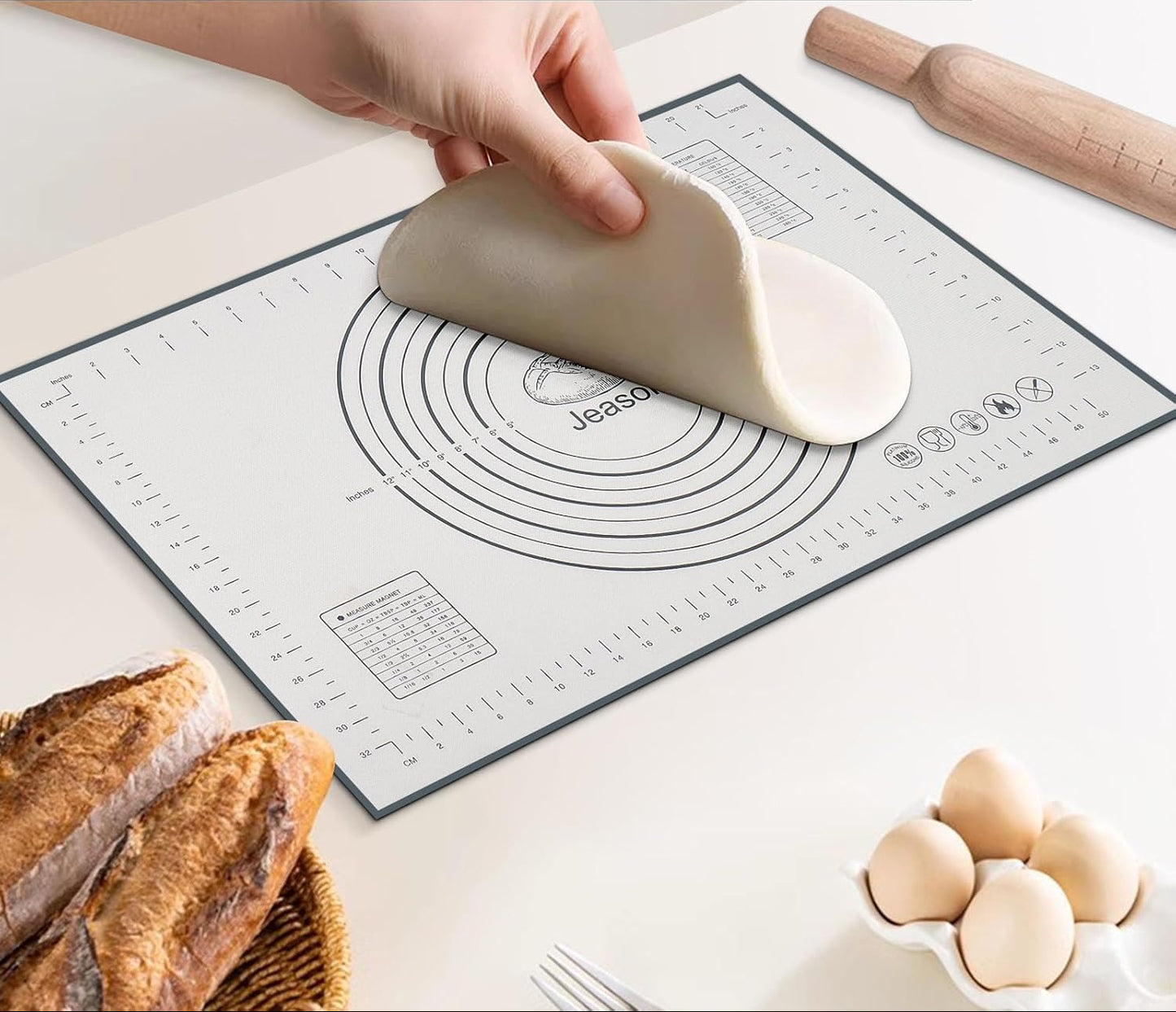 Dluxe Ave. Silicone Baking Mat Set 3 PCS/Bread Sling with Long Handles