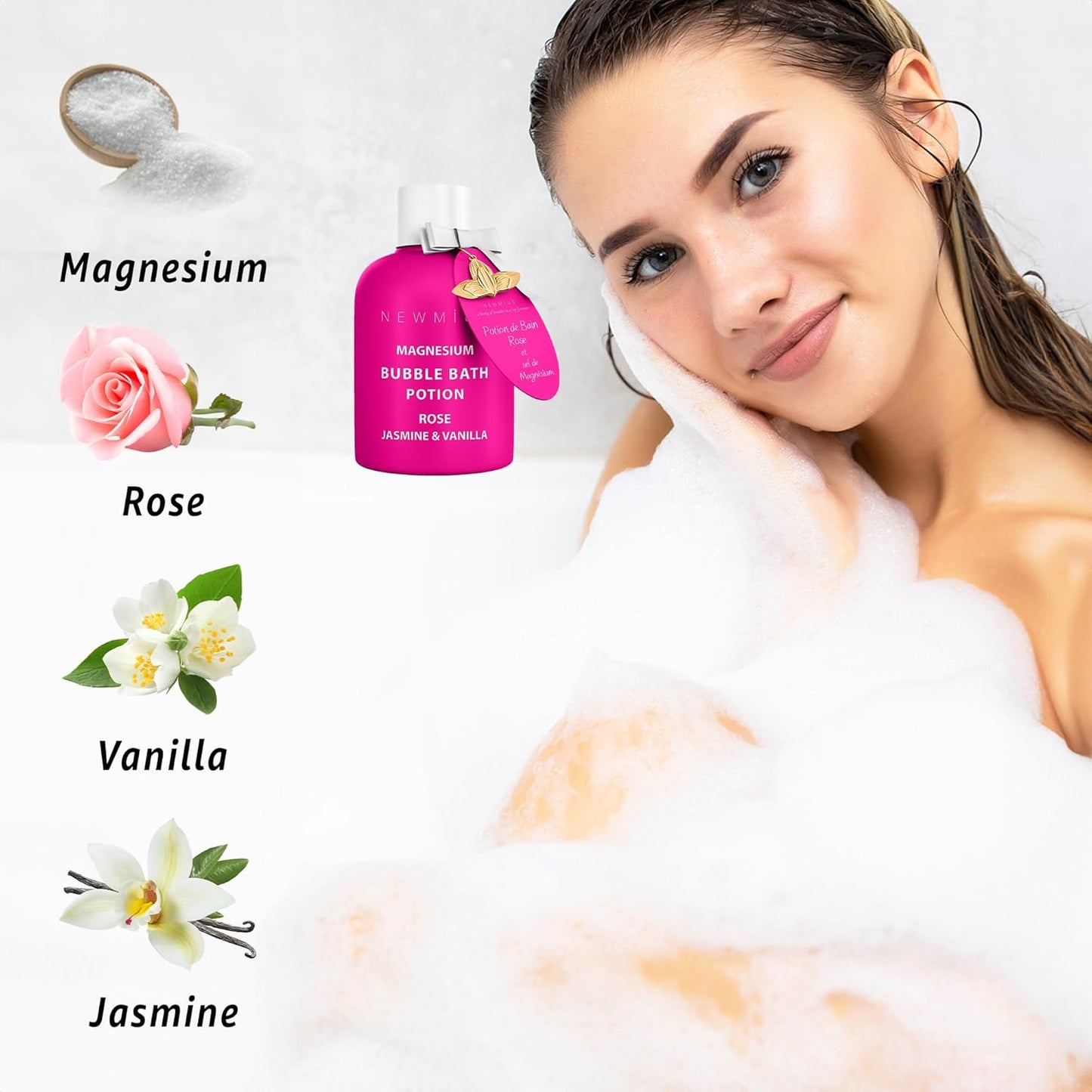 Dluxe Ave. Bubble Bath Rose/ Jasmine Vanilla