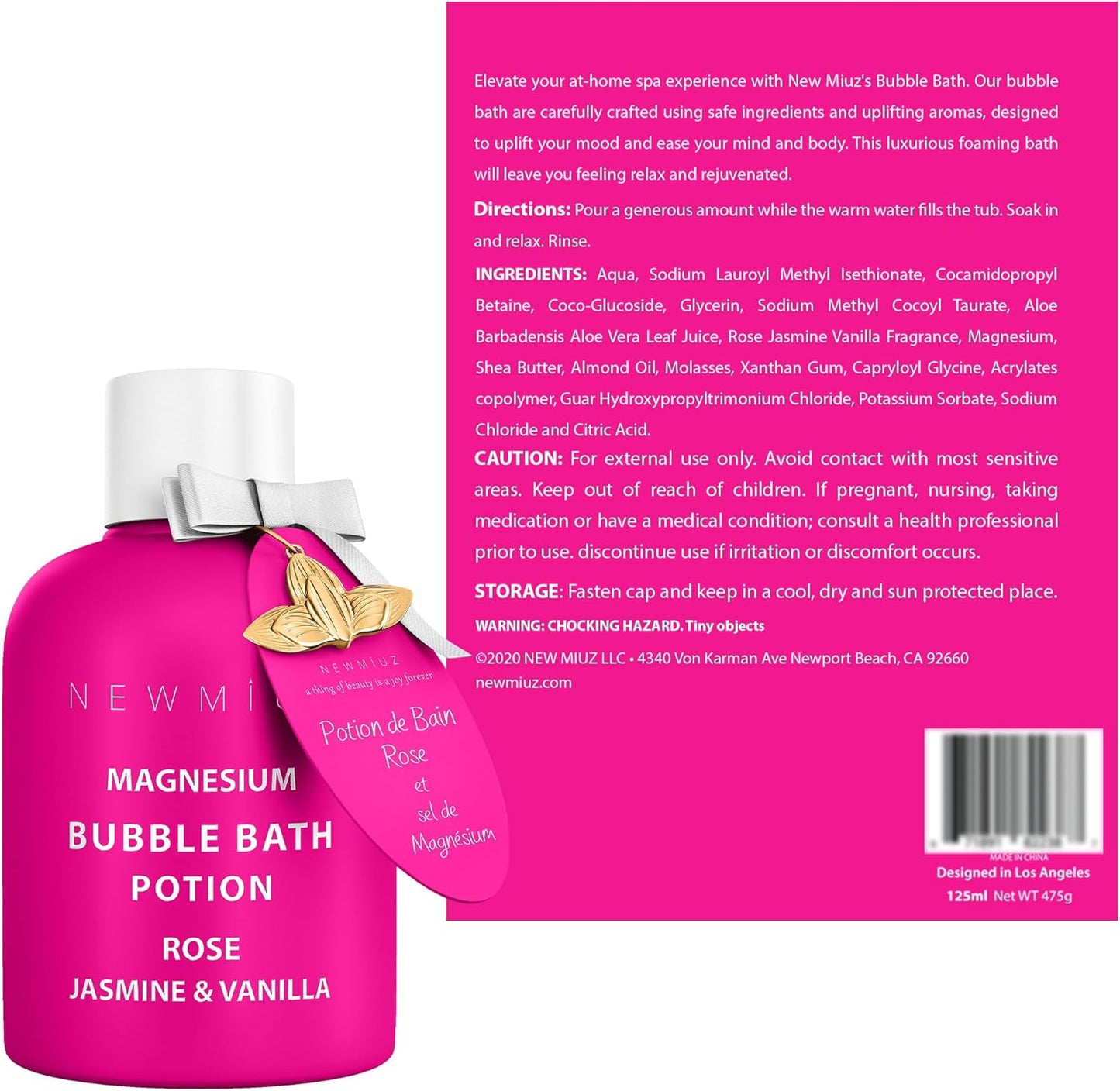 Dluxe Ave. Bubble Bath Rose/ Jasmine Vanilla