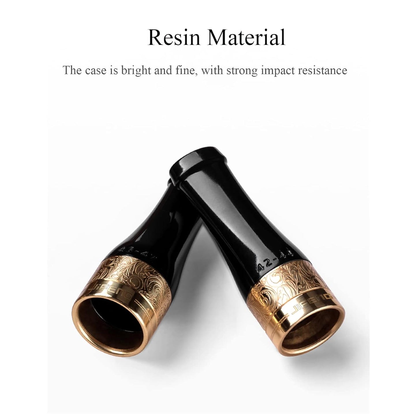 Dluxe Ave. Cigar Mouthpiece Set 4 Size for Men and Women Cigar Holder with Gift Box, (Black+Gold)