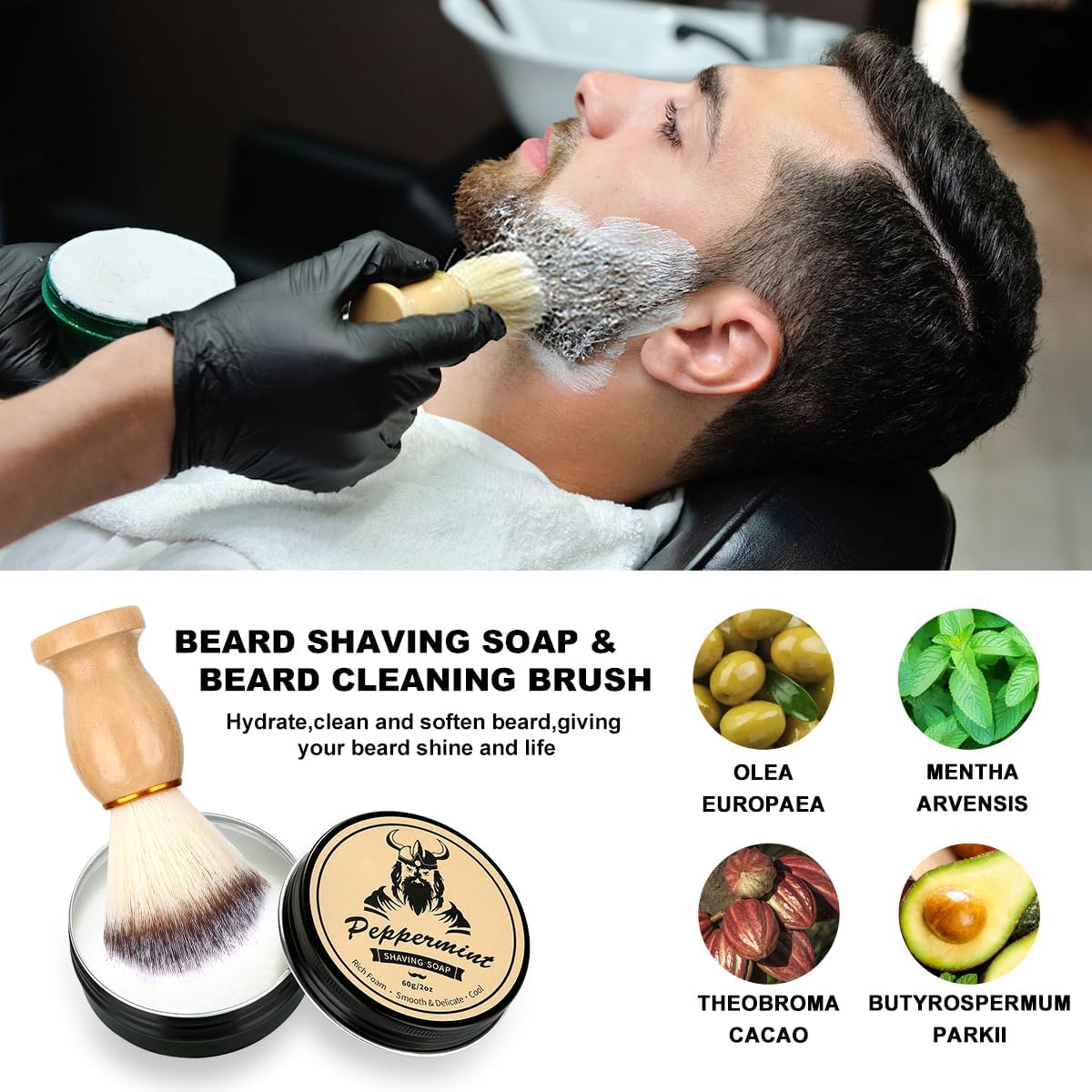 Dluxe Ave. Beard Care Kit Gifts for Men 9 Pcs Beard Grooming Kit