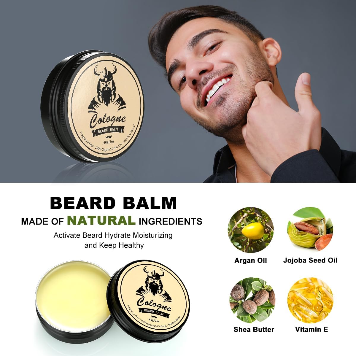Dluxe Ave. Beard Care Kit Gifts for Men 9 Pcs Beard Grooming Kit