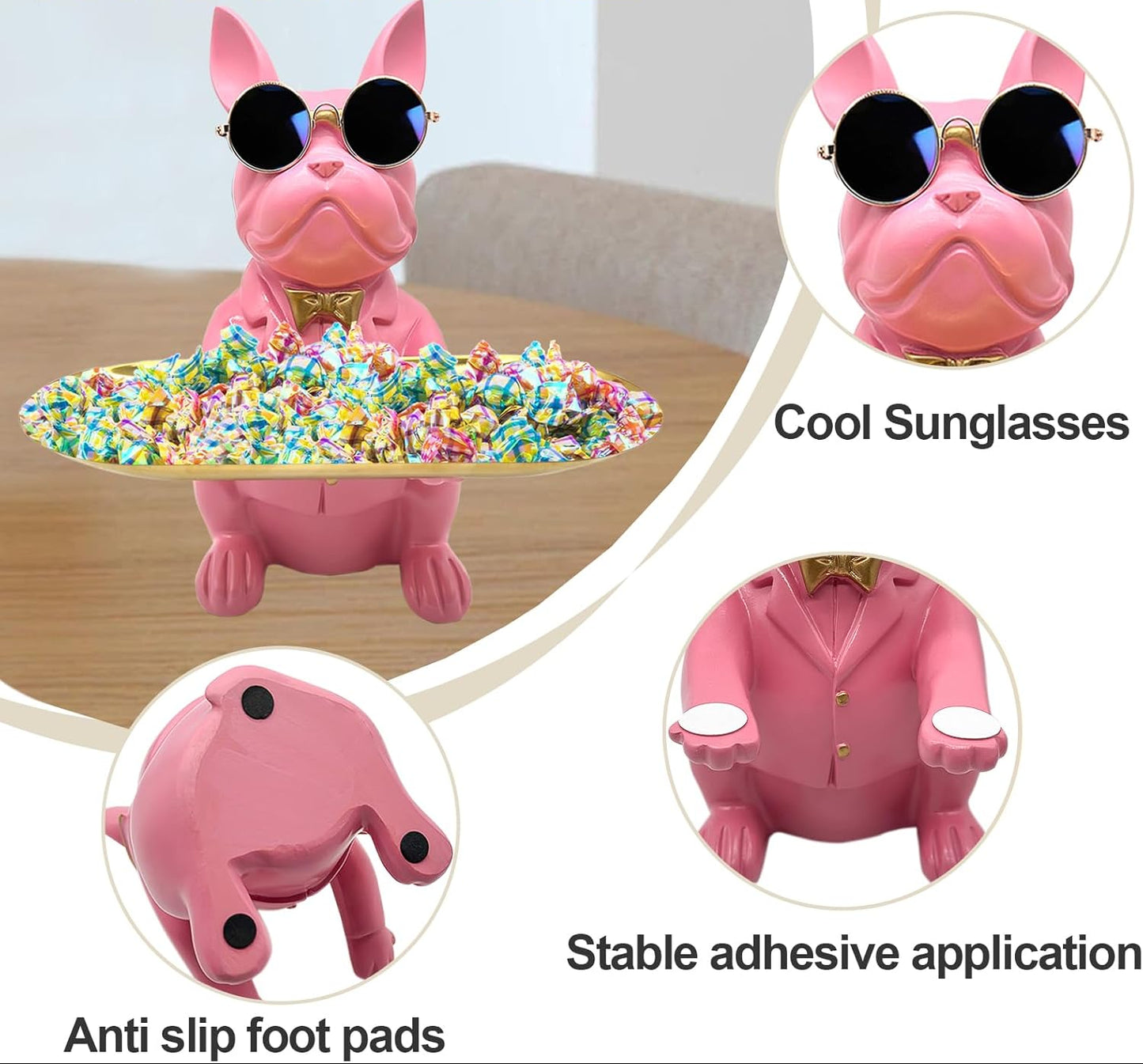 Dluxe Ave. Tray Statue/ Candy Dish/ Key Holder/ Pink