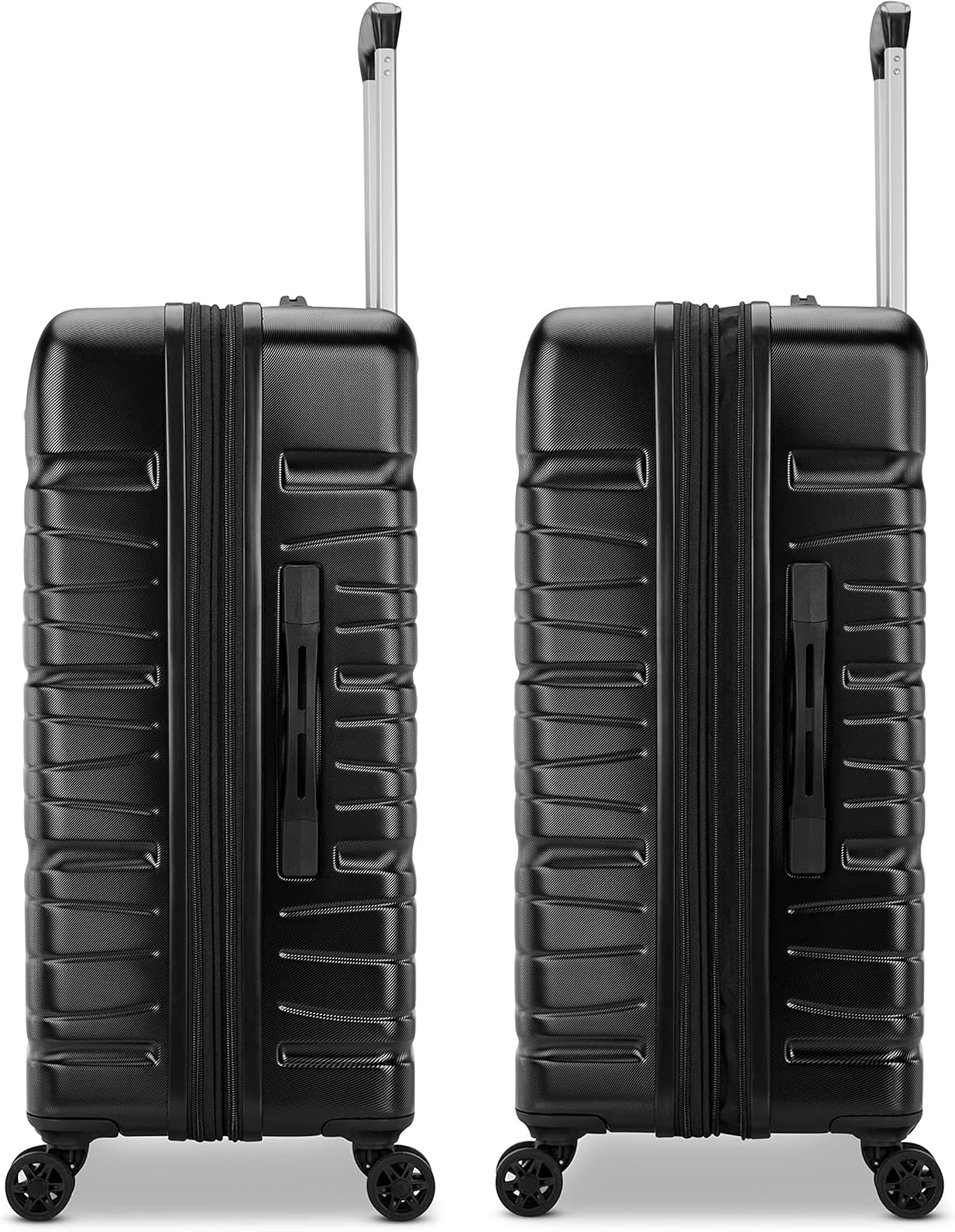 Dluxe Ave. Hardside Expandable Luggage with Double Spinner Wheels/ Cordovan 2PC Set (Burgandy)