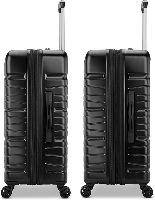 Dluxe Ave. Hardside Expandable Luggage with Double Spinner Wheels/ Cordovan 2PC Set (Burgandy)