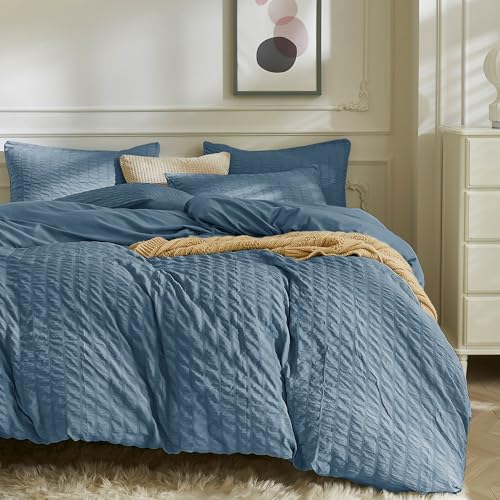 Dluxe Ave. ( KING ) 3 Pcs {Duvet Cover}, Soft and Breathable, Blue