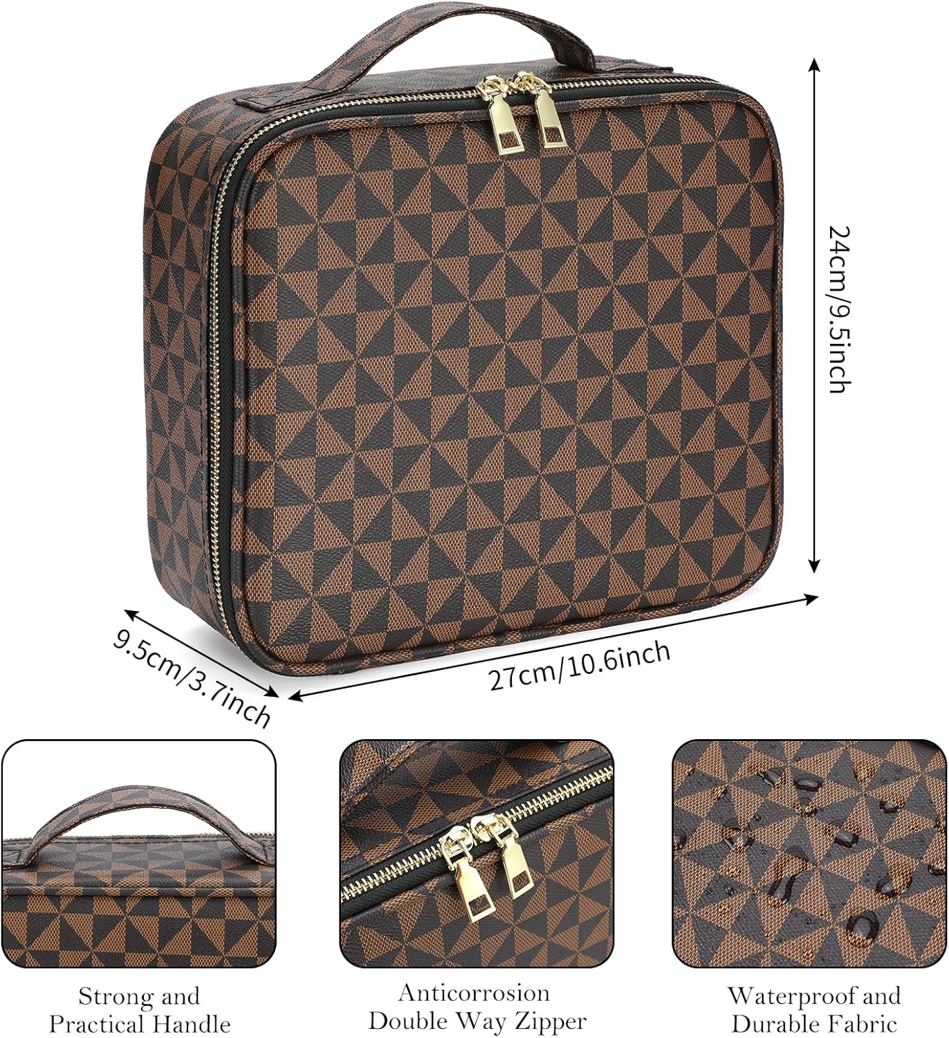 Dluxe Ave. Travel Makeup Storage Bag with Dividers