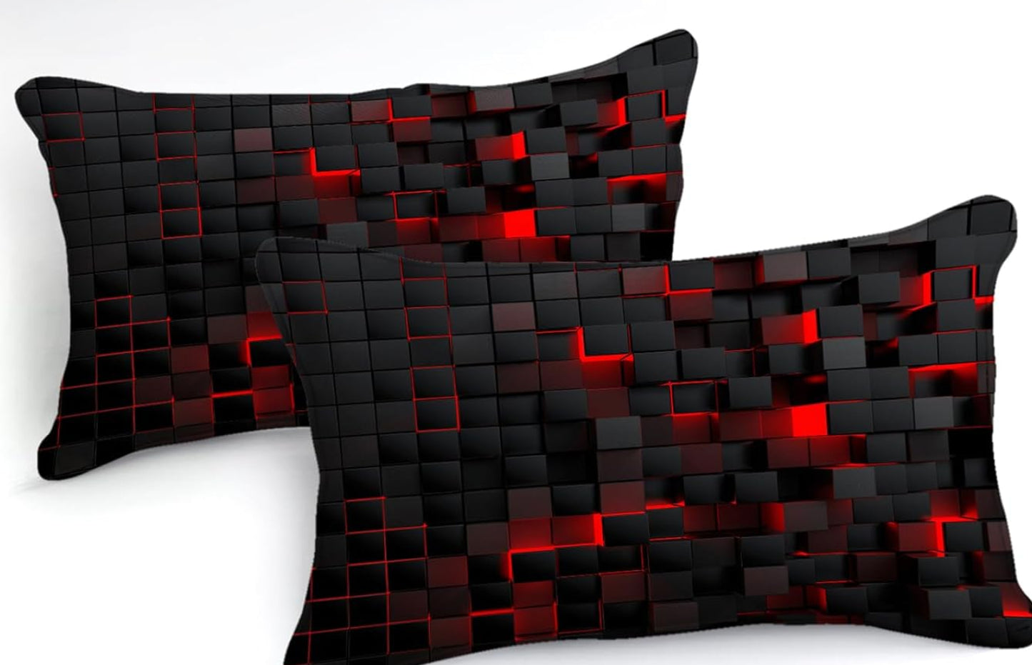 Dluxe Ave. ( KING ) 4 Pcs Comforter Set,  Red and Black