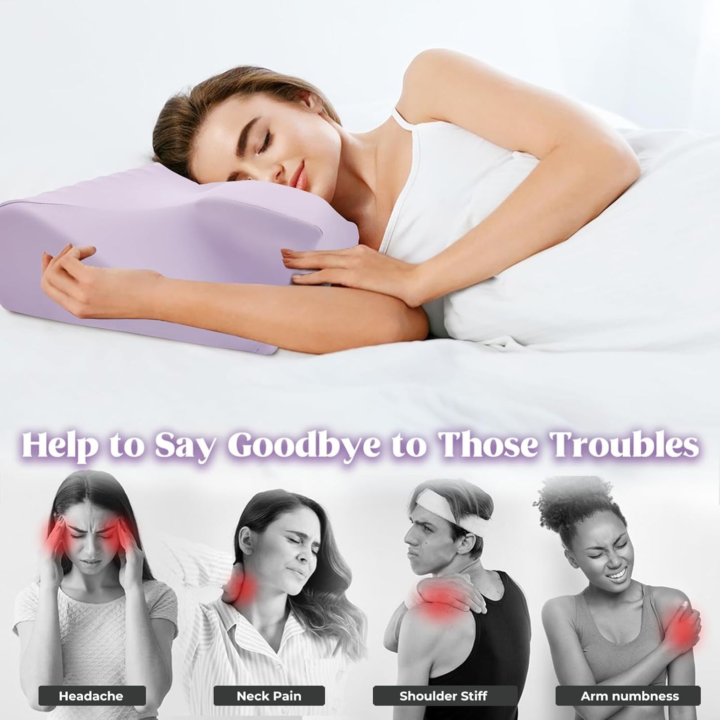Dluxe Ave. Cervical Pillow for Neck Pain Relief