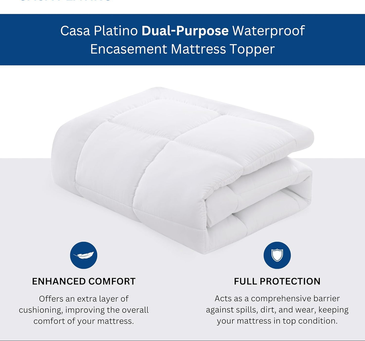Dluxe Ave. ( TWIN ) 600 GSM Quilted Mattress, Leak-Proof
