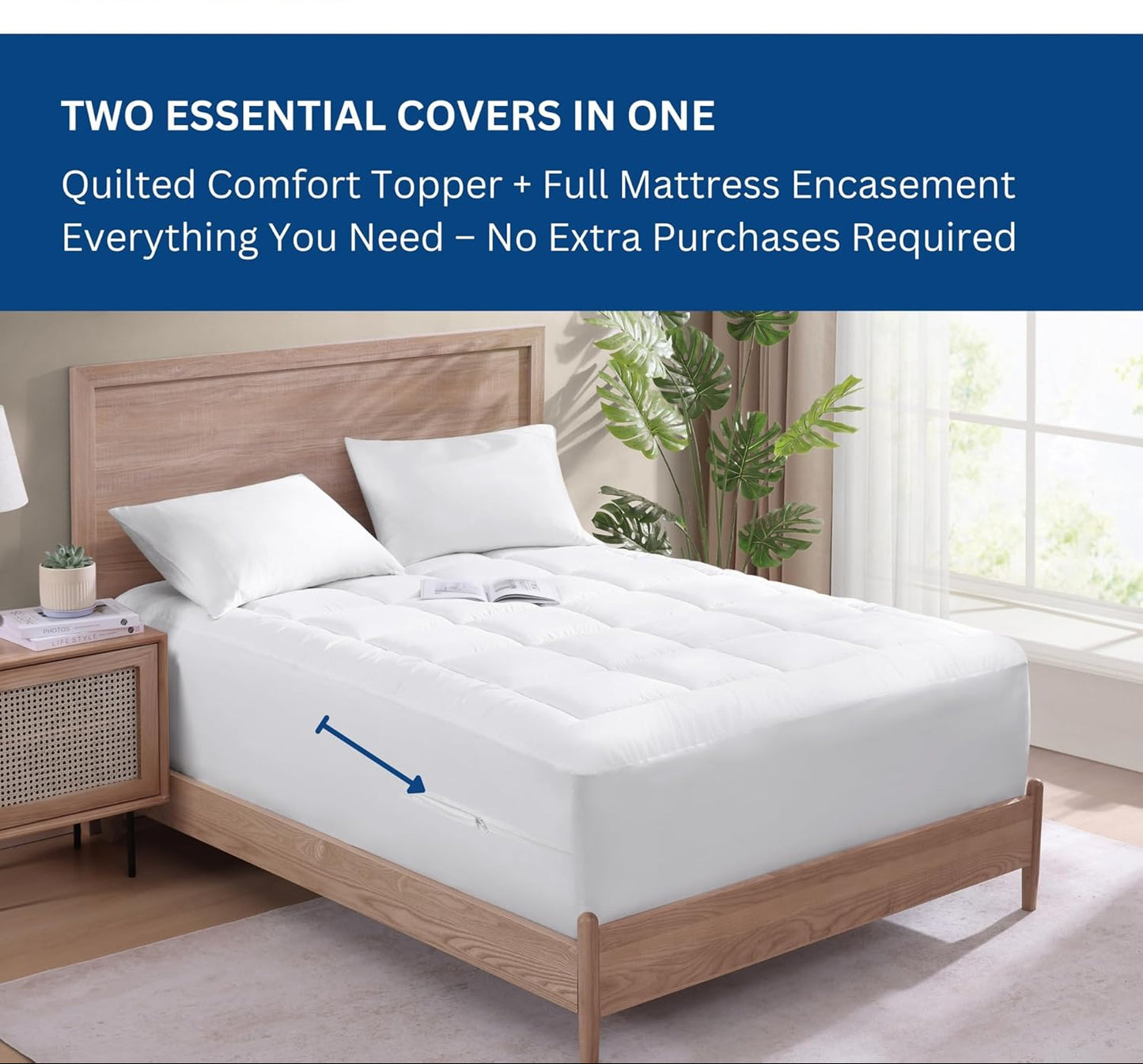 Dluxe Ave. ( TWIN ) 600 GSM Quilted Mattress, Leak-Proof