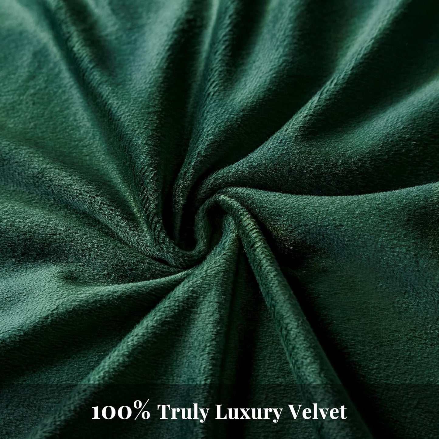 Dluxe Ave. ( QUEEN ) 3 Pcs Emerald Green Velvet {Duvet Cover} Bedding, Ultra Soft Luxury Textured, Modern Crystal Velvet