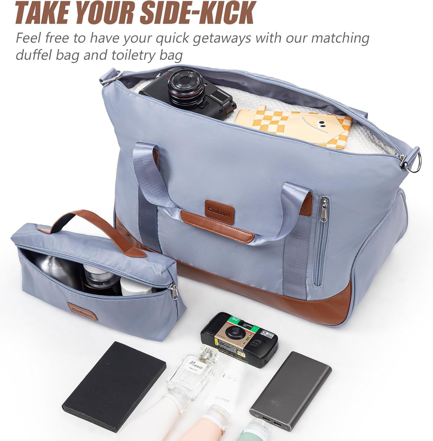 Dluxe Ave. Carry On Luggage/ Airline Approved/ 20 Inch Suitcases with Wheels/ ABS Lightweight/TSA Lock ( Sky Blue)22x14x9