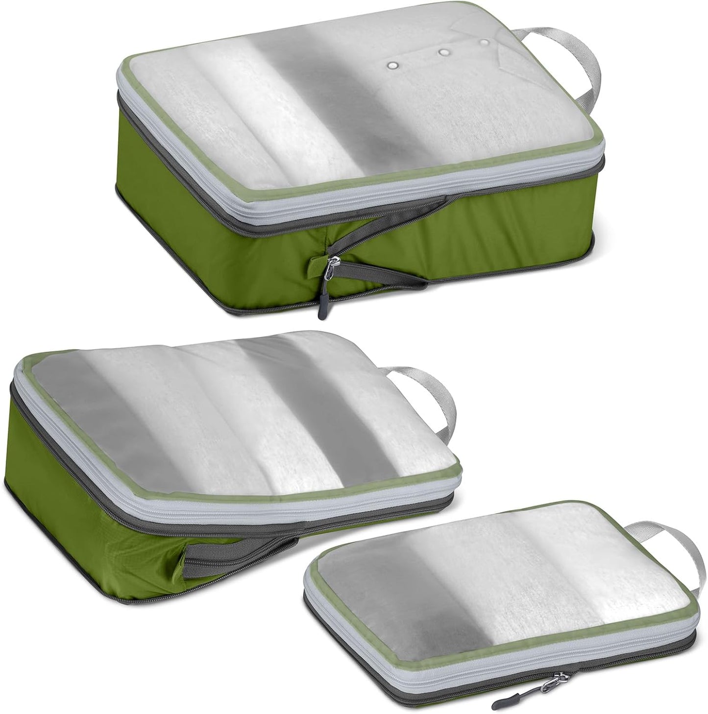 Dluxe Ave. 3 Pcs Compression Packing Organizers Bags/ Green