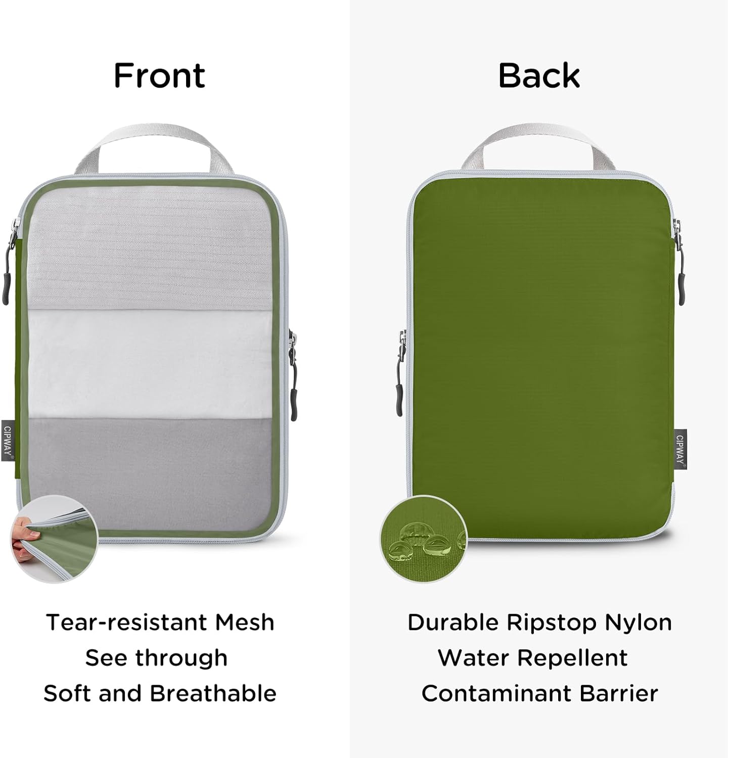 Dluxe Ave. 3 Pcs Compression Packing Organizers Bags/ Green