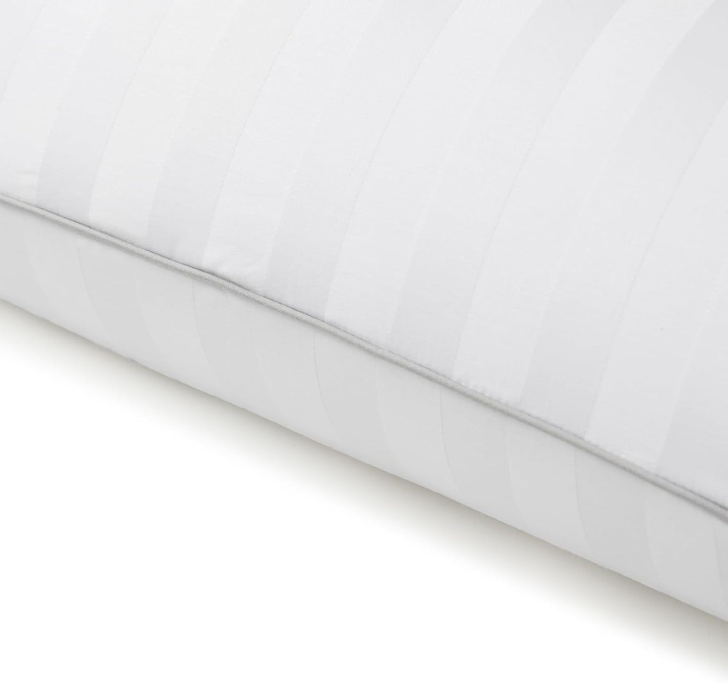 Dluxe Ave. ( KING ) MARTHA STEWART Hotel Collection Feather Down Pillows, Set of 2, { MED./ SOFT } 100% Cotton 500 Thread Count,  White