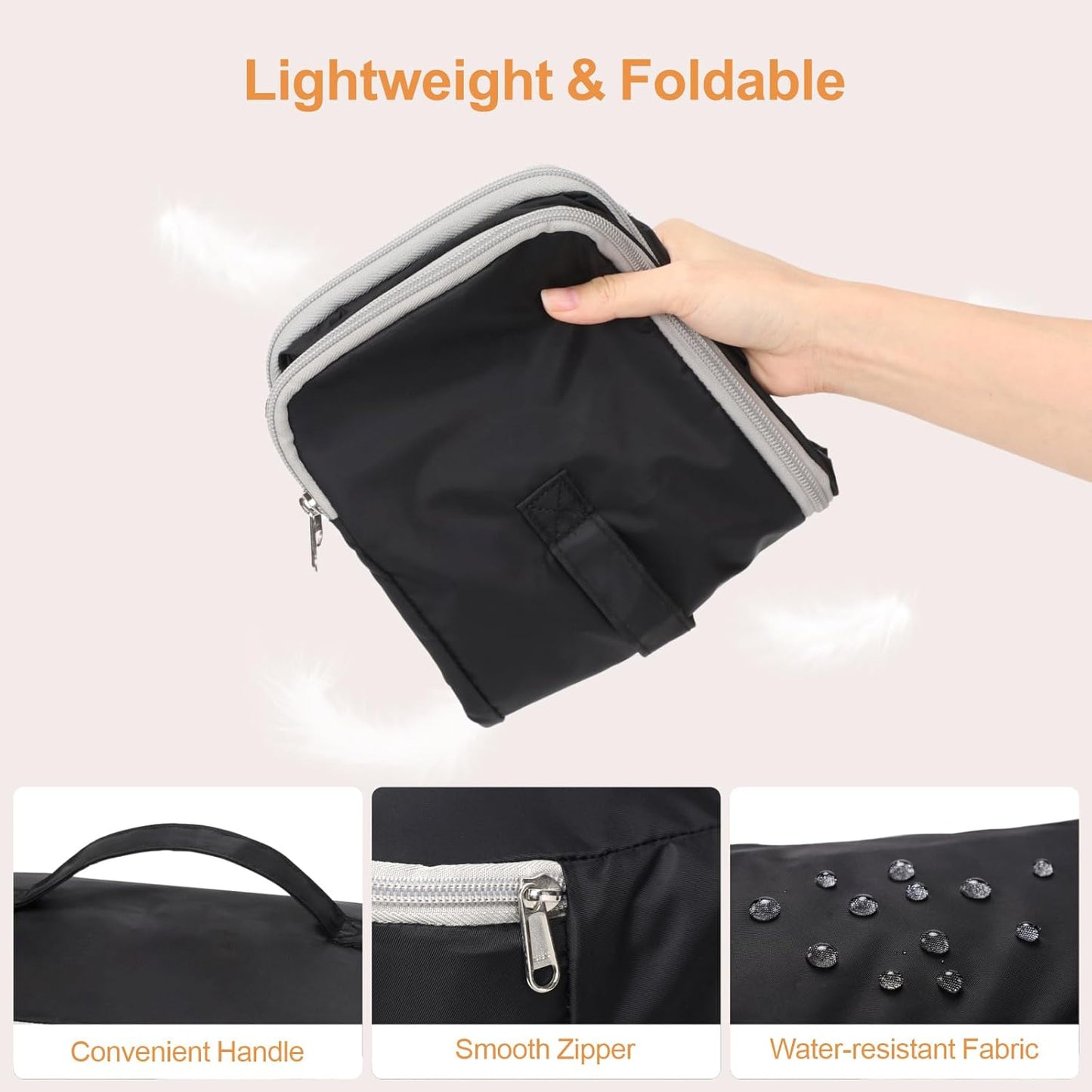 Dluxe Ave. 4-in-1 Lightweight Double Layer Bra Travel Bag Organizer/ Black
