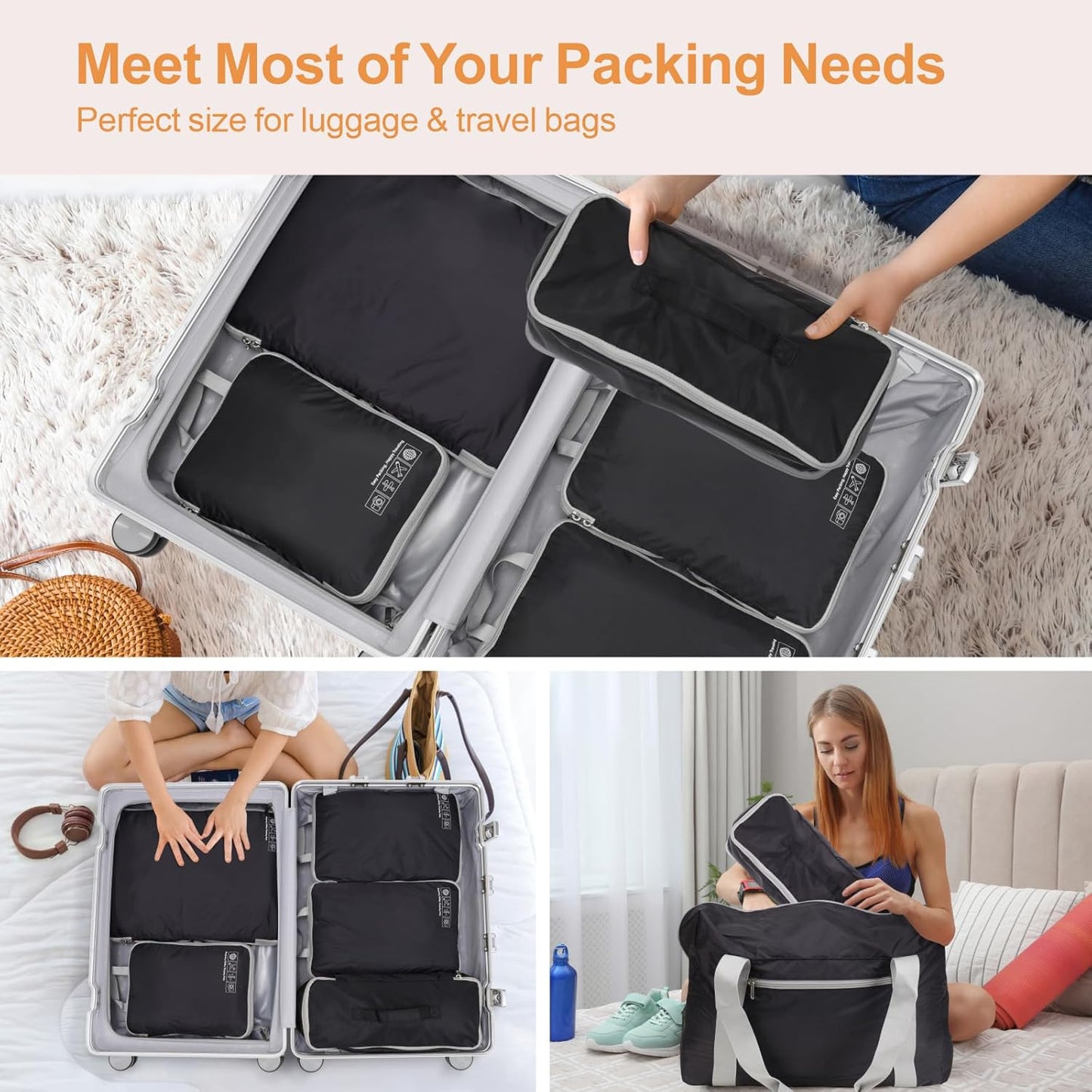 Dluxe Ave. 4-in-1 Lightweight Double Layer Bra Travel Bag Organizer/ Black